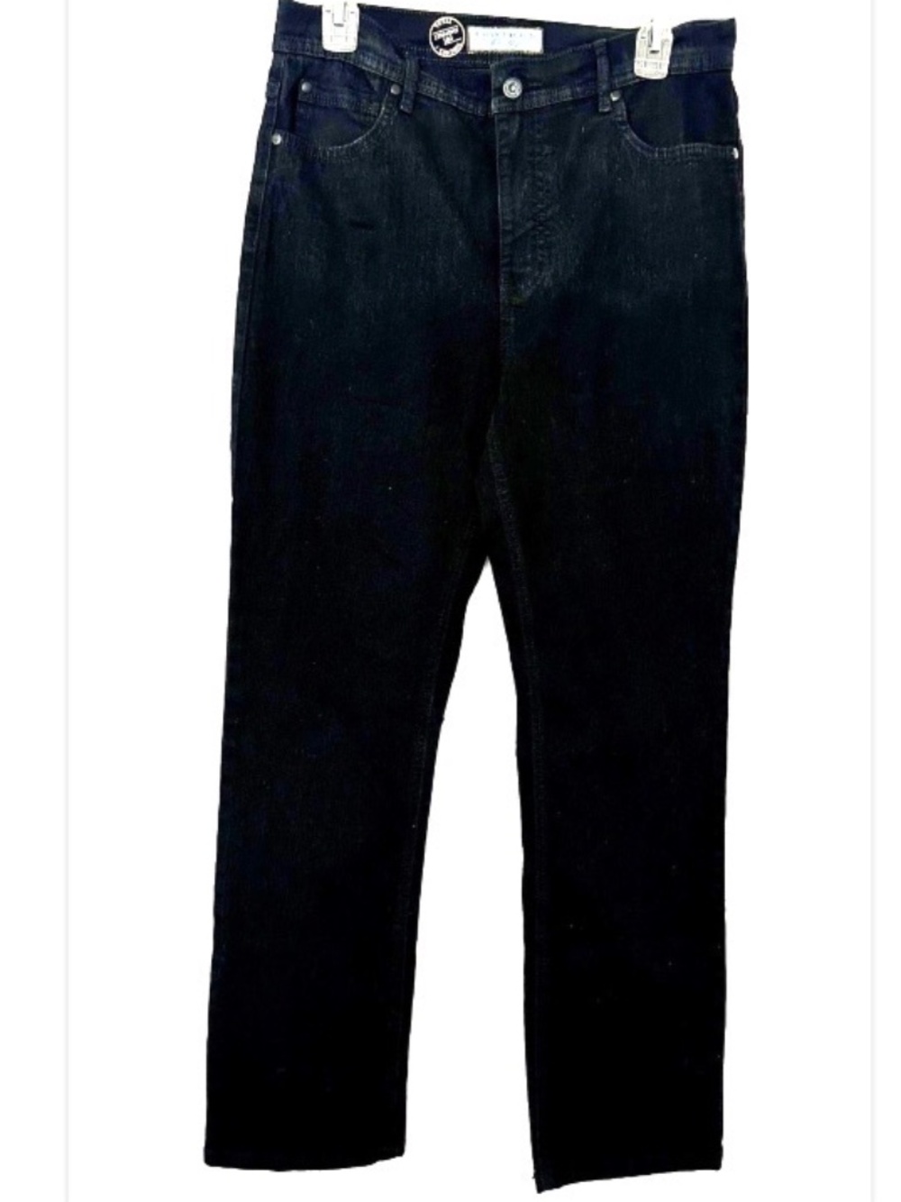 Charter Club Jean Shop Women’s SZ 31 Waist Straight Leg Black Total Control